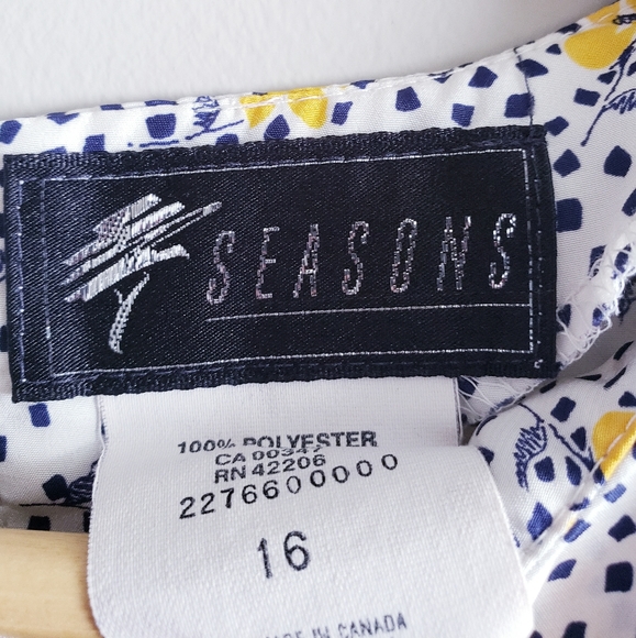 SEASONS | Floral Womans Summer top size 16 - Picture 4 of 5